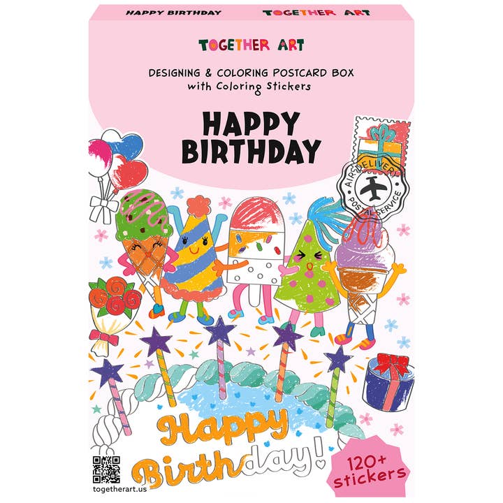 Happy Birthday Storytelling Sticker & Card Kit for wholesale by together art