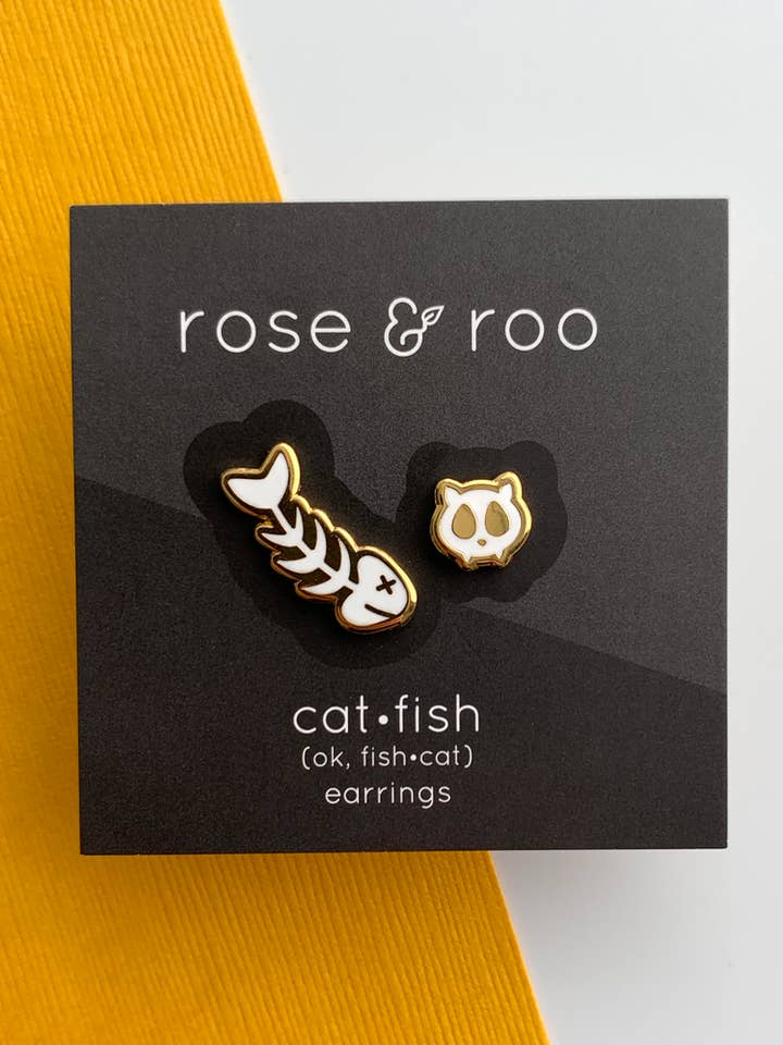 Cat Fish Earrings for wholesale by rose & roo