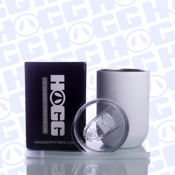 Hogg Outfitters - Wholesale Insulated mug/tumbler - 12oz SUBLIMATION STEMLESS WINE GLASS2