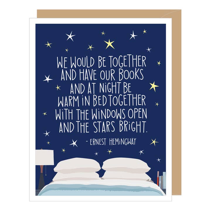 Hemingway Quote Valentine's Day Card for wholesale by Apartment 2 Cards