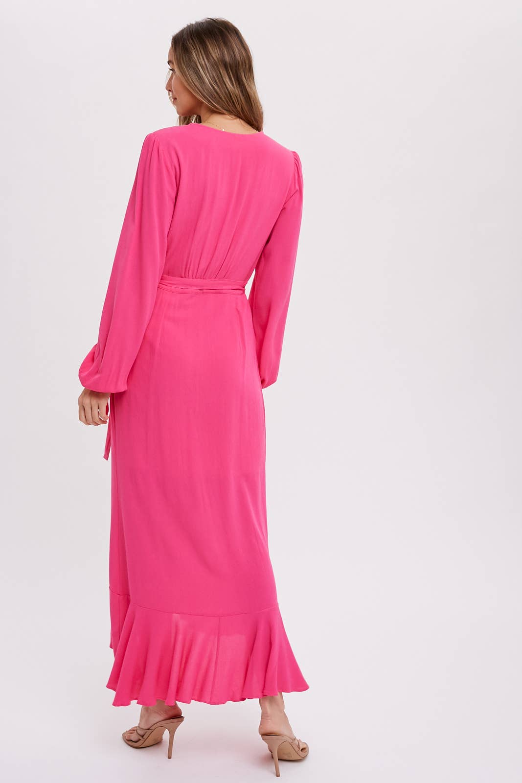 Bluivy – wholesale Dress – Women's – RUFFLE HEM MAXI WRAP DRESS36