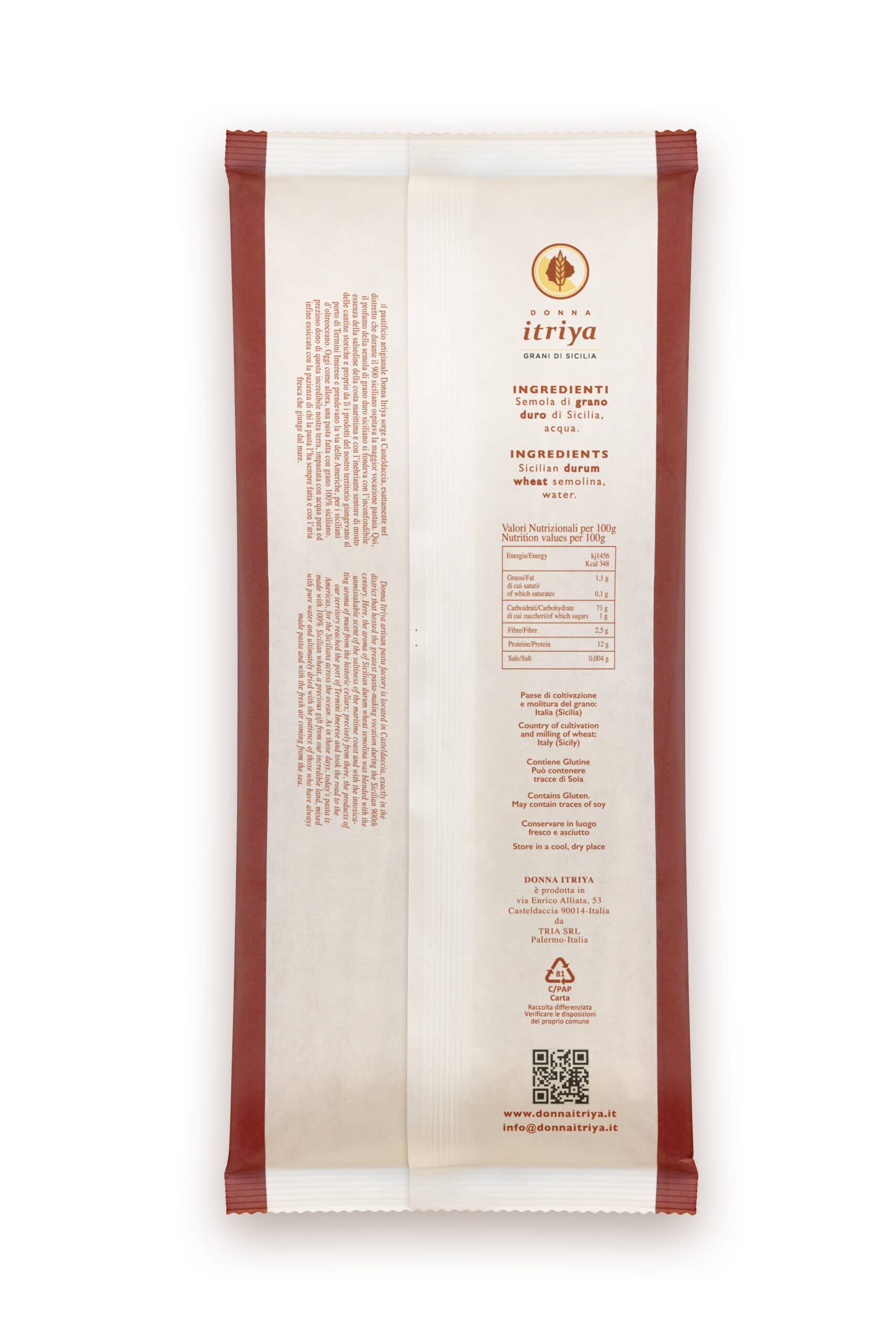 Pastificio Donna itriya - Grani di Sicilia - Wholesale Pasta - Spaghettoni1