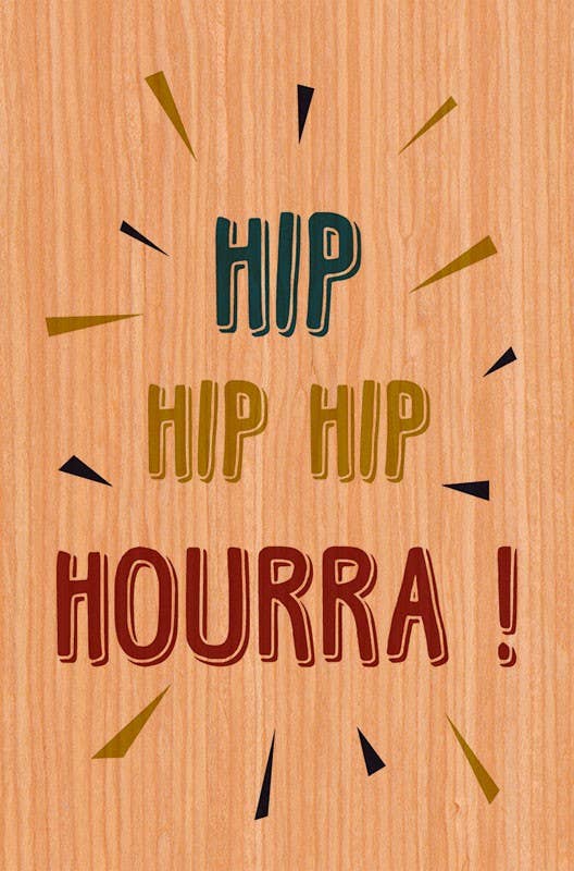 Hironwoods - Wholesale Postcard - Happy Wood Hurrah Wood Card2