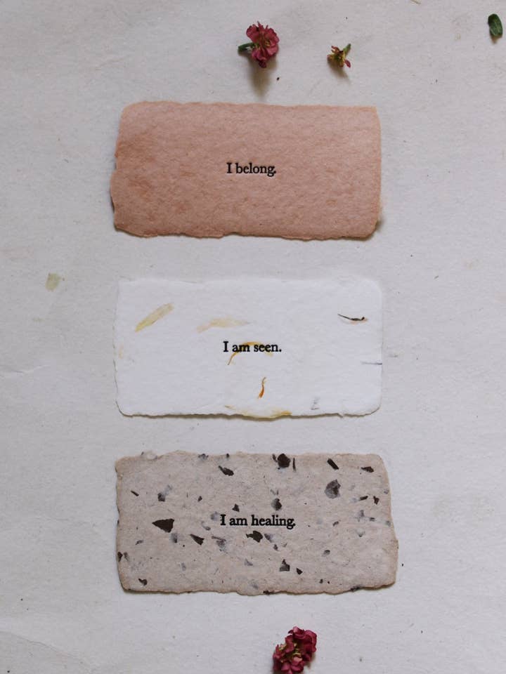 Affirmation Cards - V for wholesale by farmette