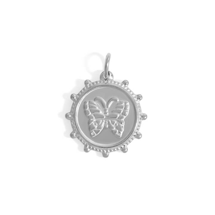 WJW - Wholesale Individual Charm/Pendant - 18K Gold PVD Stainless Steel Butterfly Pendant / PDL02972