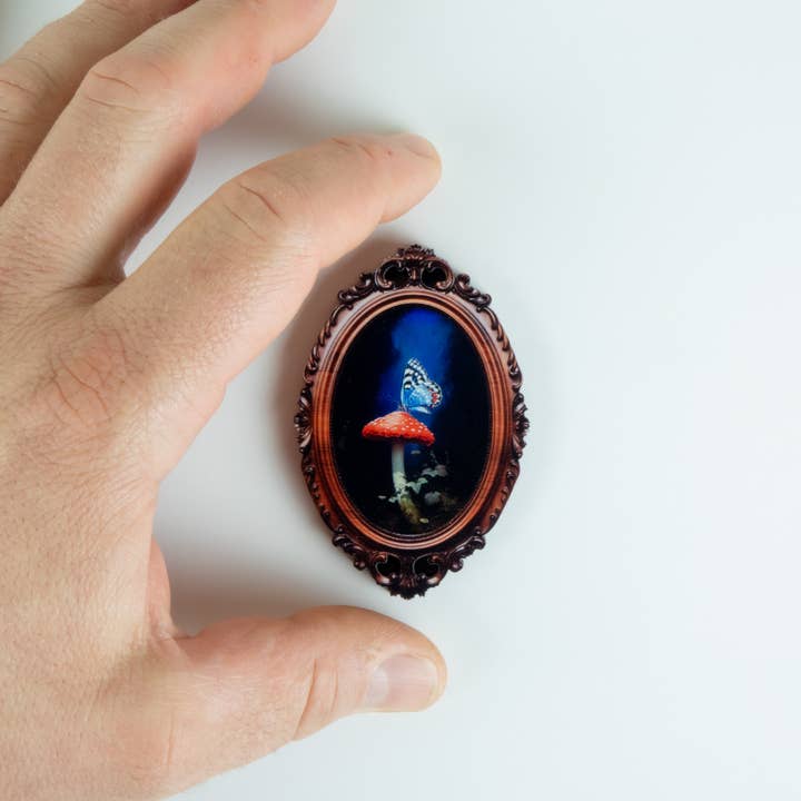 Standish House - Vendita all'ingrosso Calamite - Magnete con farfalle, effetto 3D incorniciato,1