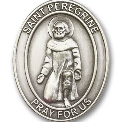 Tony’s Jewelry - Wholesale Lapel Pin/Button - Saint Peregrine Visor Clip0