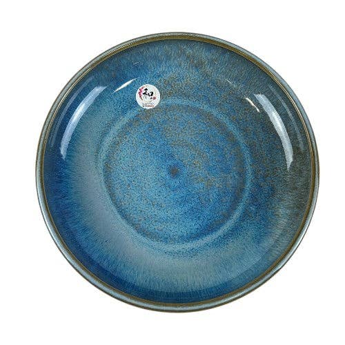 Urban Tokyo - Wholesale Dinner Plate - Nature Series 24oz 8.25"D x 2"H Deep Plate Blue JP (5/40)3