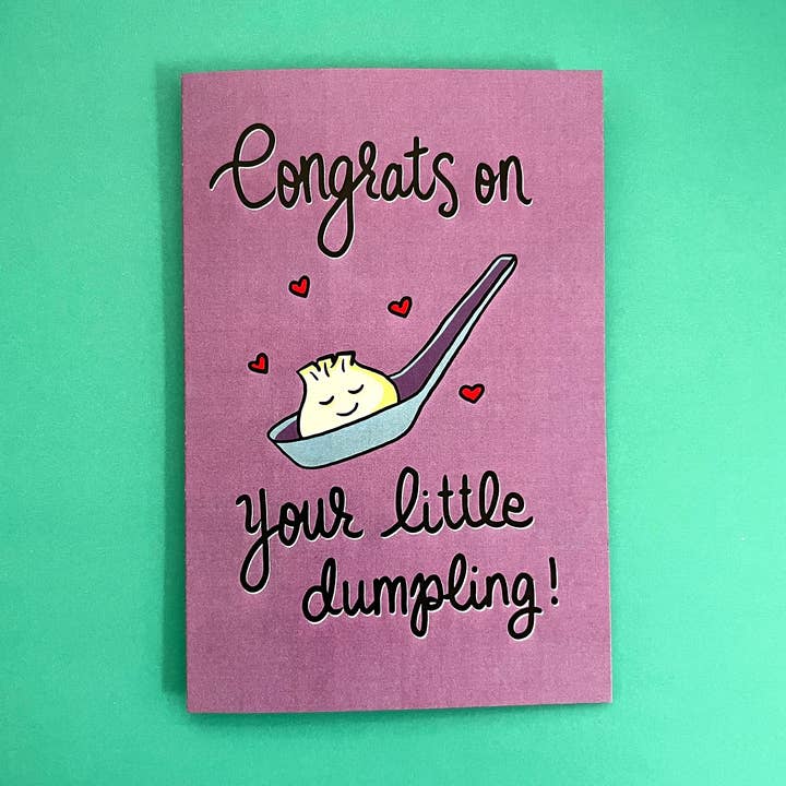 Congrats on Your Little Dumpling - greeting card for wholesale by Hello Herren