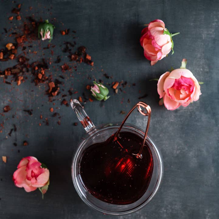 Unicorn Glitter Tea - Venta al por mayor Tés a granel - Té artesanal con purpurina Almond Rose Sunset, almendra, hibisco 1