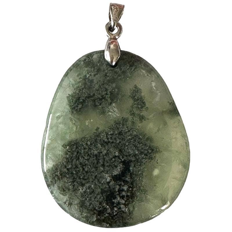 La Boîte à Cailloux - Wholesale Individual Charm/Pendant - Prehnite Pendant South Africa A (flat stone)1