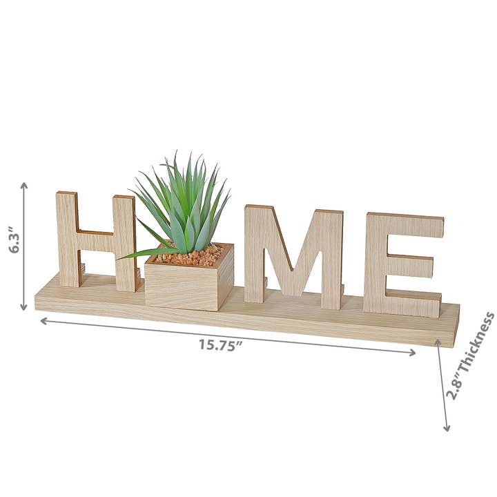 Taupe Mdf Home Decoration With Faux Plants for wholesale on Faire