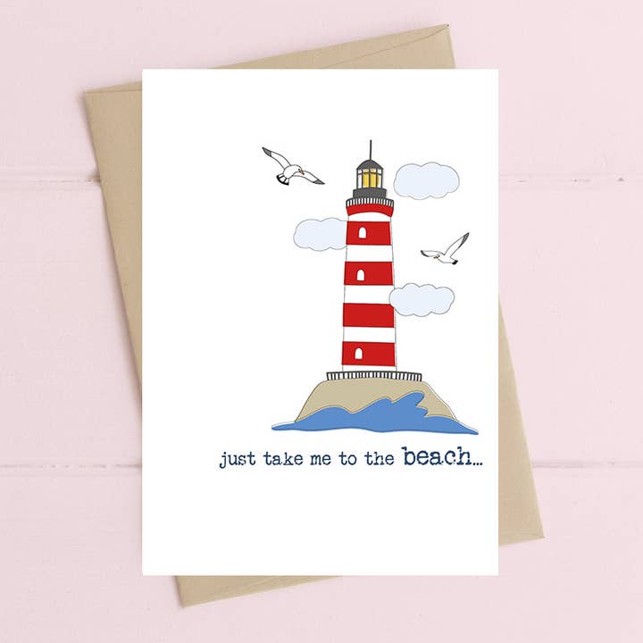 Portami in spiaggia - Faro per la vendita all'ingrosso da parte di Dandelion Stationery