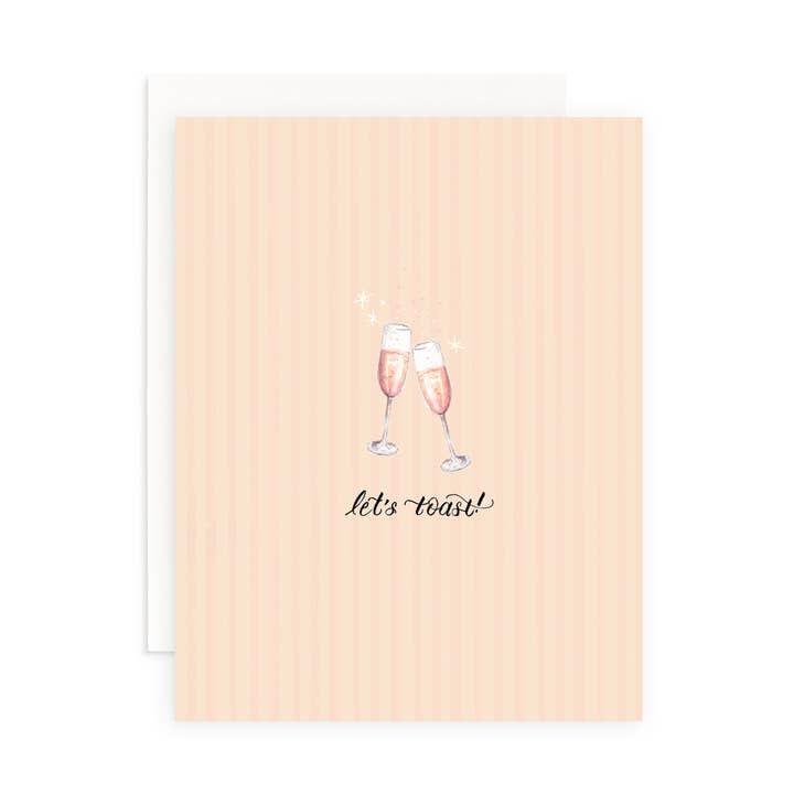 Let's Toast wenskaart voor wholesale door Cami Monet