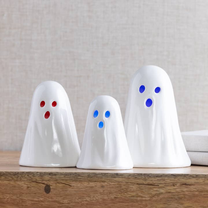 Light Up Dolomite Ghost Figurines Set of 3 for Halloween for wholesale by Transpac