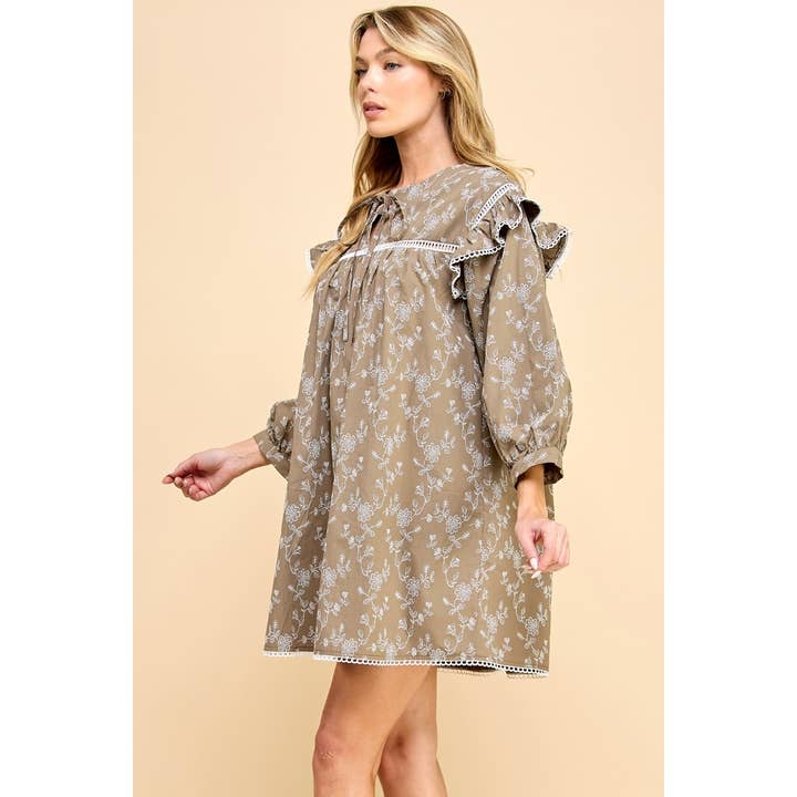 Veveret - Wholesale Dress - Women's - Ruffle Floral Lace Dress12