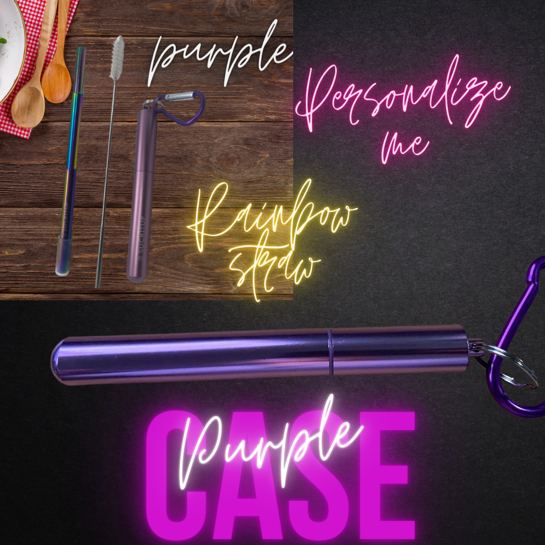 Suck It Up Straws - Vente Paille - Pailles métalliques télescopiques avec étui pour porte-clés et brosse de nettoyage13