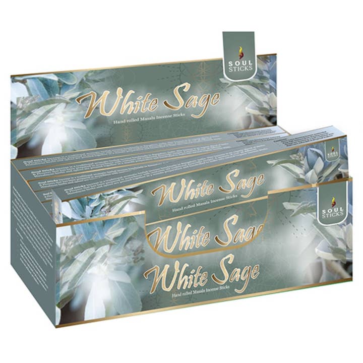 Soul Sticks - White Sage Masala Incense Sticks (12) for wholesale by Designs by Deekay Inc.