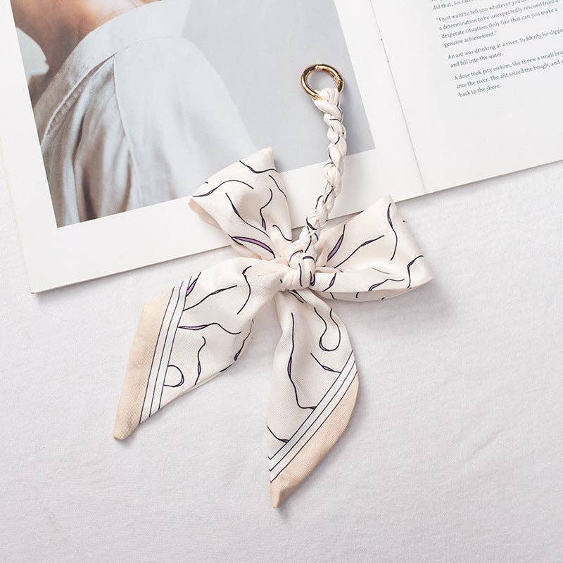 Dipped Shop - Wholesale Purse/Bag Accessory - Women's - Elegant Satin Scarf Bow Bag Charms DP25D6780