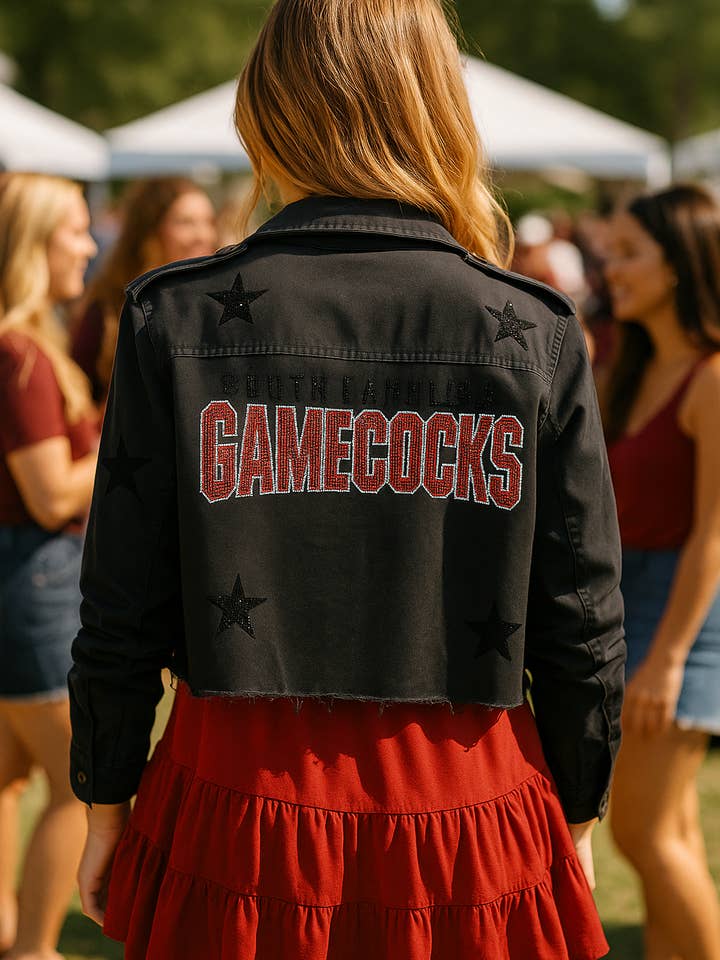 Surchemise noire script Gamecocks de l'Université de Caroline du Sud pour la vente par Moving Forward Designs