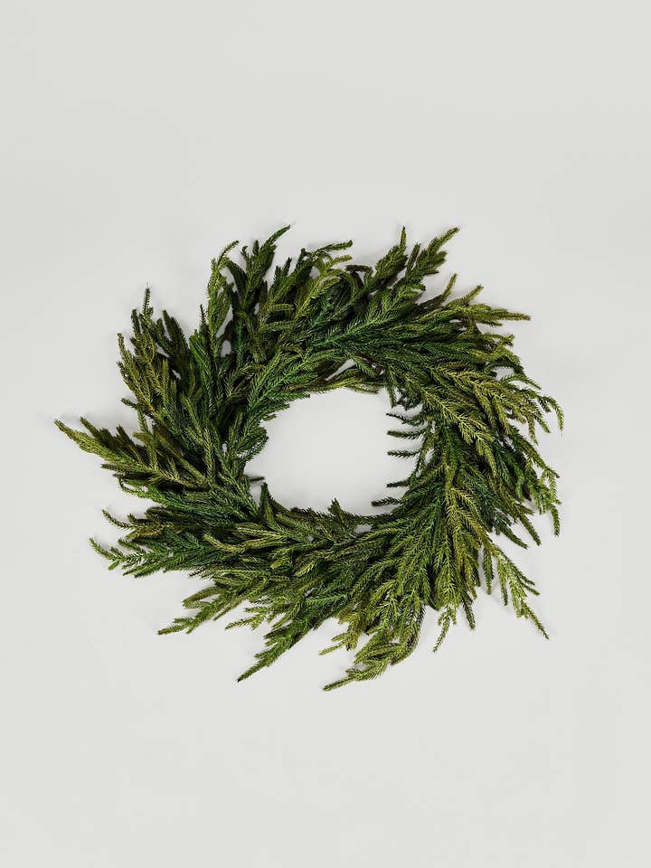 Afloral™ Real Touch Norfolk Pine Wreath - 24" and other Purchase Wholesale lennox. Free Returns & Net 60 Terms on Faire trending on Faire.