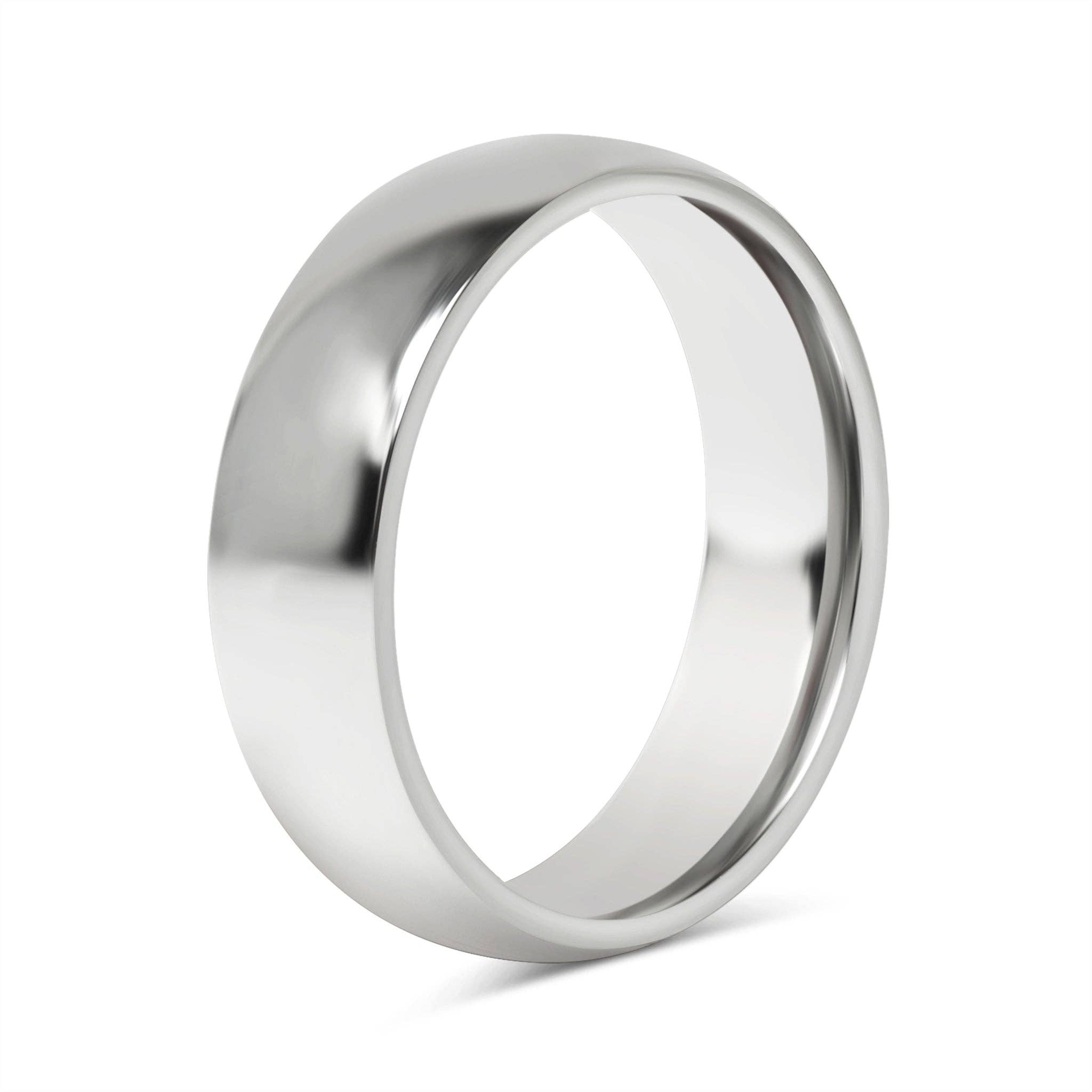 WJW - Wholesale Band/Stacked Ring - Highly Polished Rounded Stainless Steel Blank Ring 2mm - 6mm10