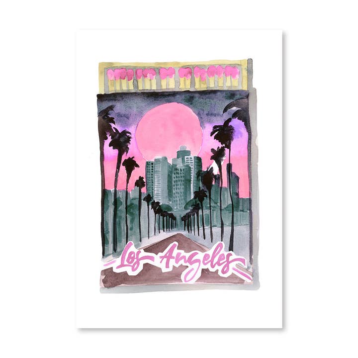 Furbish Studio - Wholesale Art Print - Los Angeles Matchbook Art Print