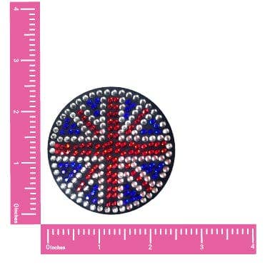 Blue Red YEAH BABY! Black Union Jack Crystal Reusable Silicone Nipple Cover Pasties for wholesale on Faire1