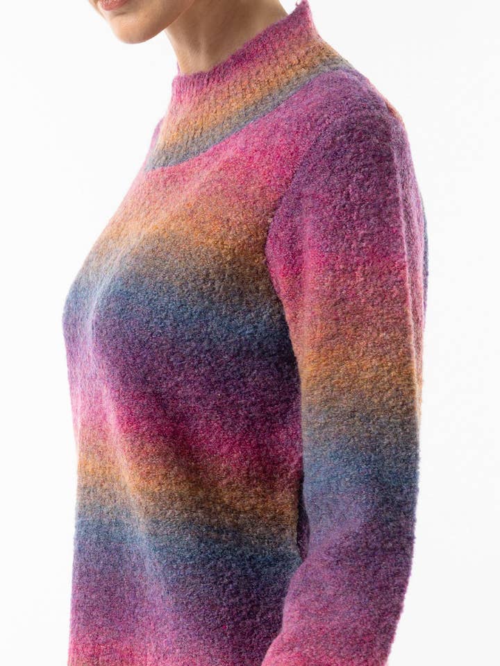 Rainbow Ombre Mock Neck Jumper for wholesale on Faire