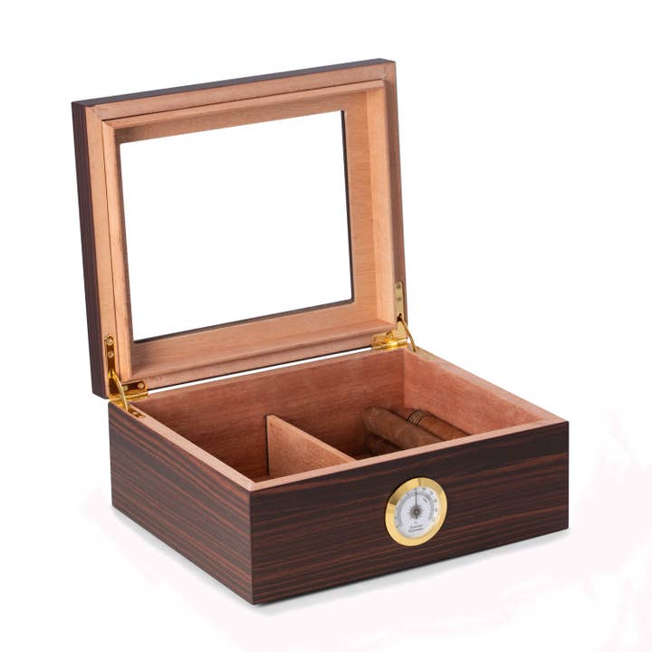 Espresso Wood Cigar Humidor with Lid for wholesale by BeyBerk International