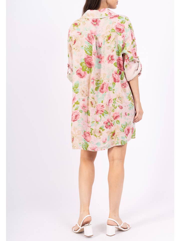 LINEN & COTTON HOUSE - Wholesale Buttoned-down shirt – Women's - 24622 PRINTED PATTERN LINEN SHIRT14