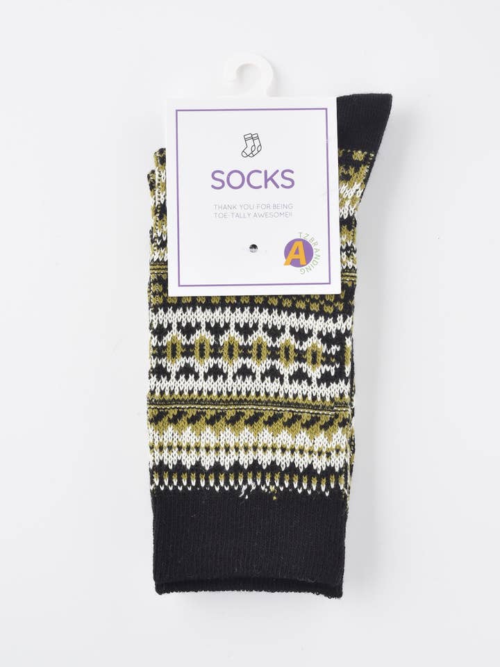 Funkyrel® Atzbranding Limited - Vente Chaussettes – femme - Chaussettes d'automne-hiver à motif géométrique2