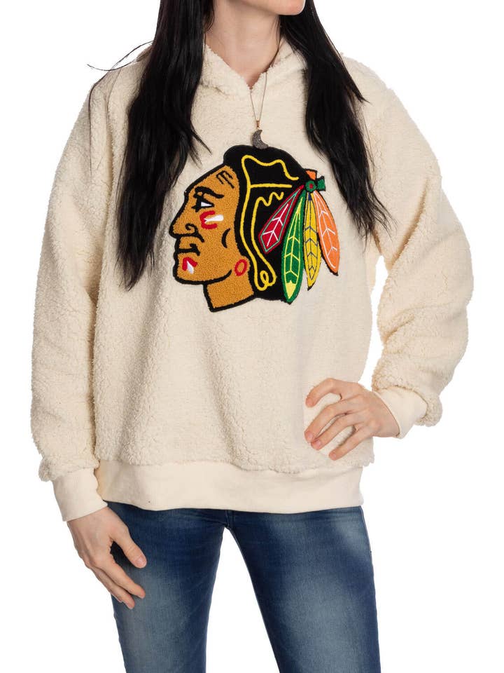 Hoodie Sherpa Femme des Blackhawks de Chicago pour la vente par Bench Clearers