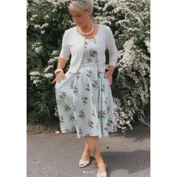 Mak – Engroshandel Cardigan - Dame – Mak 3/4-ærmet kort strikket cardigan med rund hals MK3514167