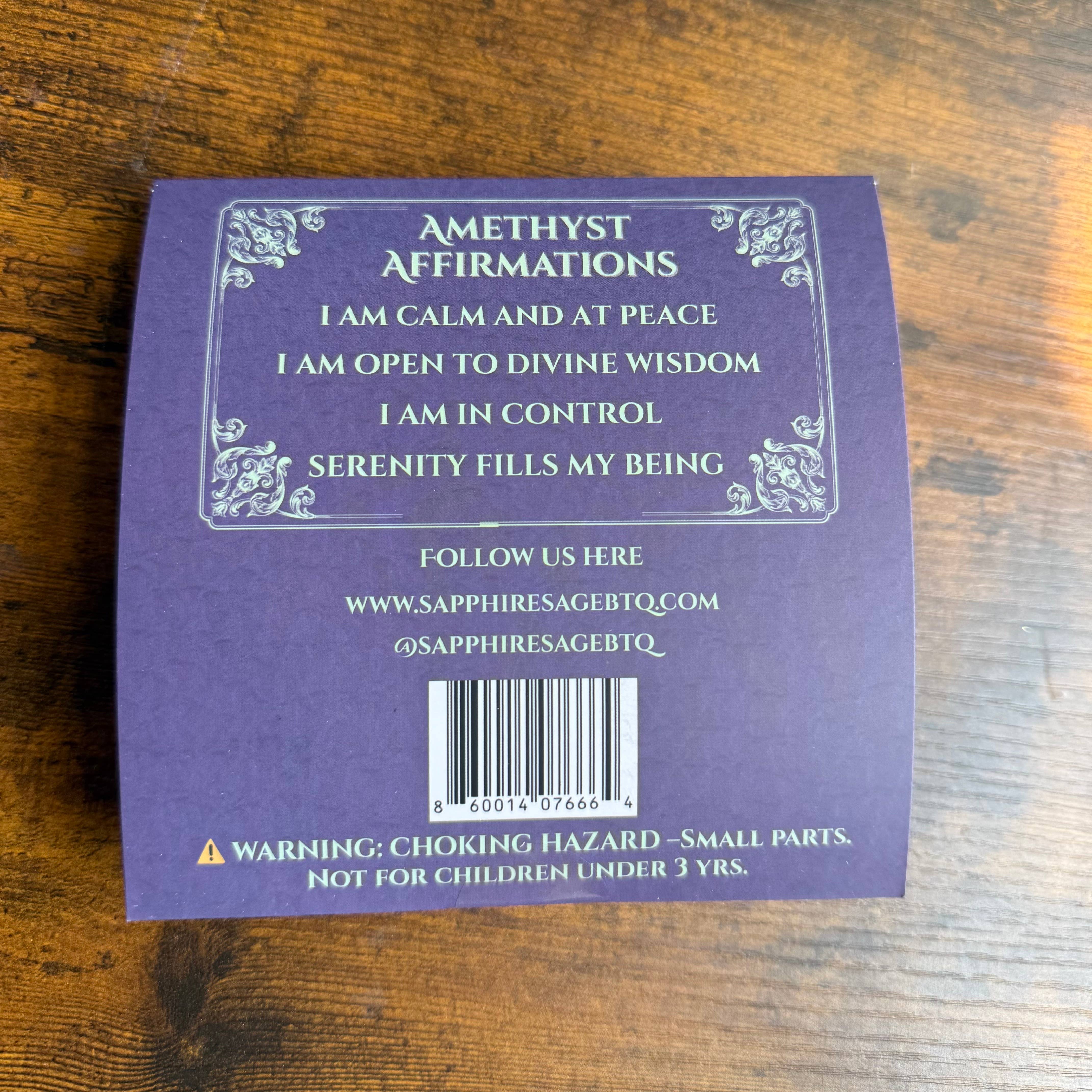 Sapphire & Sage - Wholesale Bladwijzer - Kristallen Boekenlegger – Amethist1