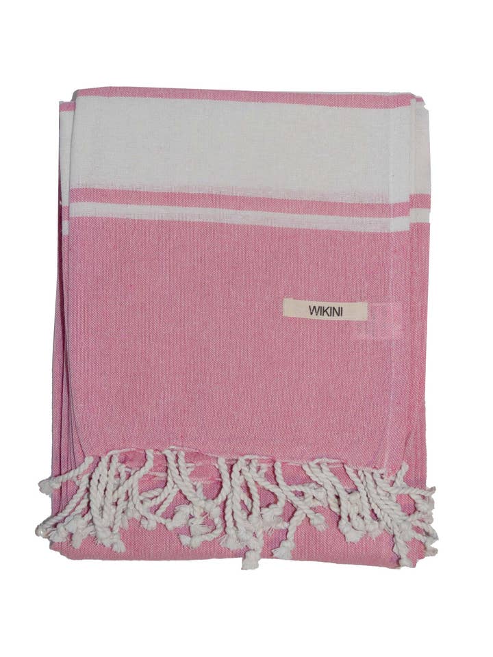 Pink Fouta Beach Towel for wholesale by Wikini USA