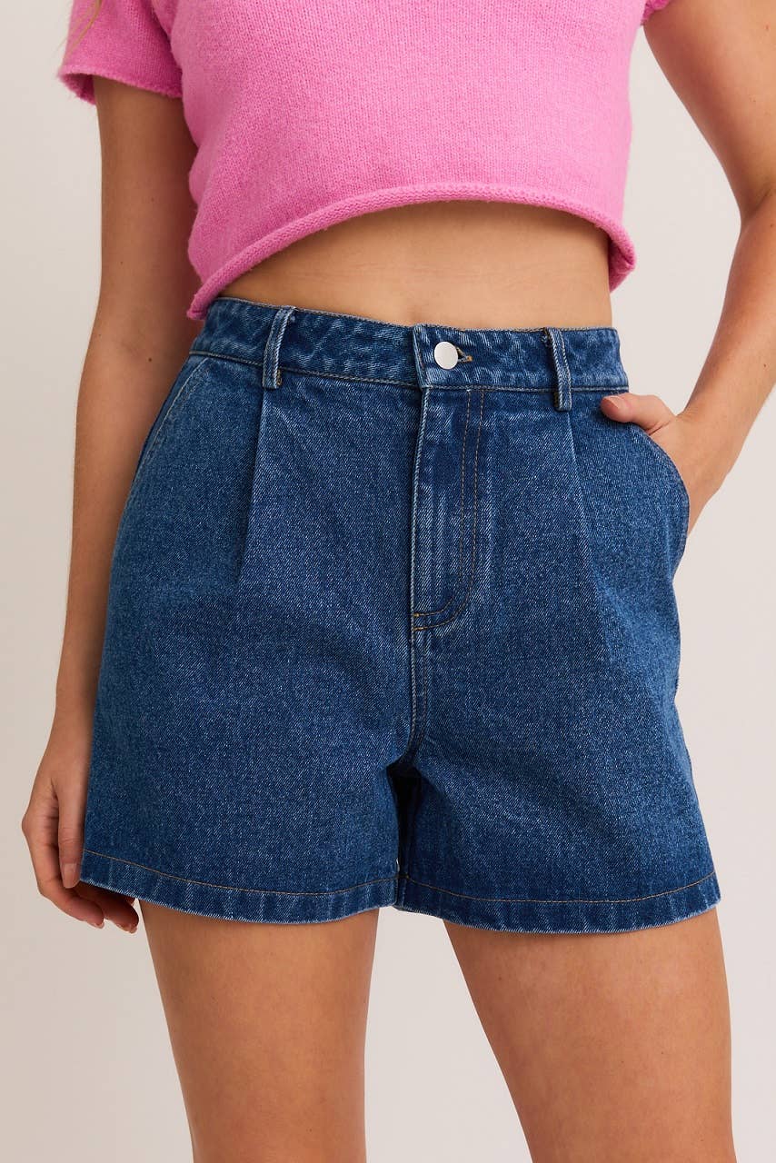 PLEATED DENIM SHORTS
 for wholesale on Faire1