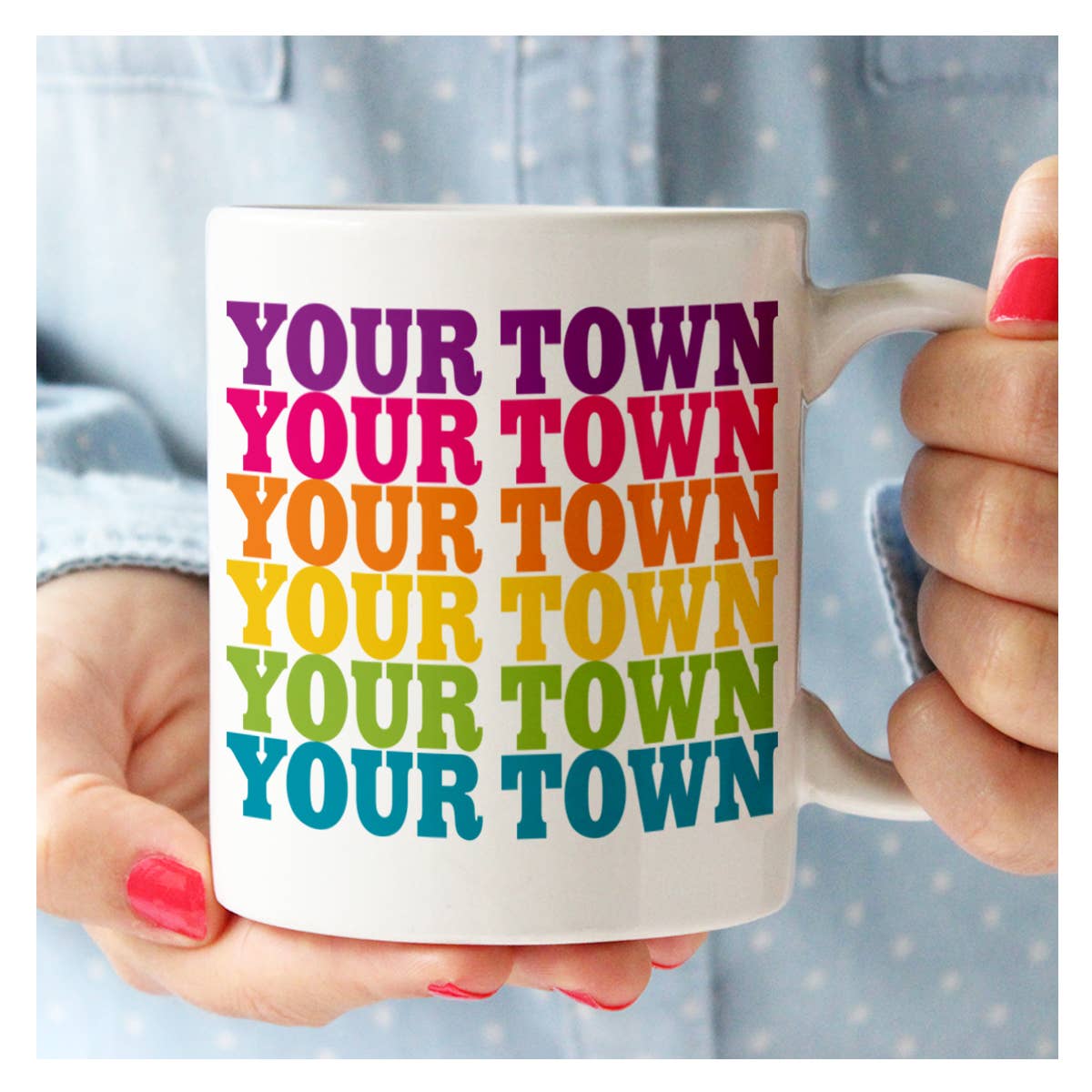 Rock Scissor Paper - Wholesale Coffee Mug - Personalized City Ceramic Mug - Supergraphics name drop0