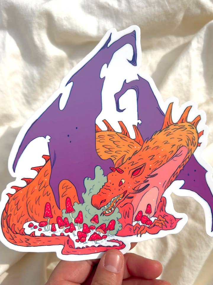 Fall Dragon Large Sticker for wholesale by Natalie Andrewson