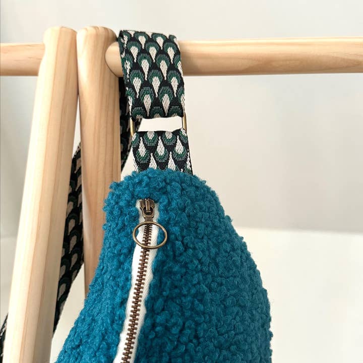 Marcel & Lily - Wholesale Belt Bag - Women's - Furry Fanny Pack - Petrol Blue