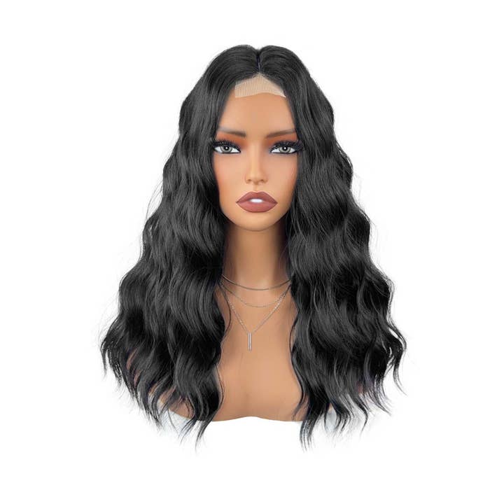 AK Brand - Wholesale Wig/Hair Piece - Long Wavy Synthetic Wig with Center Part and Natural Shine
