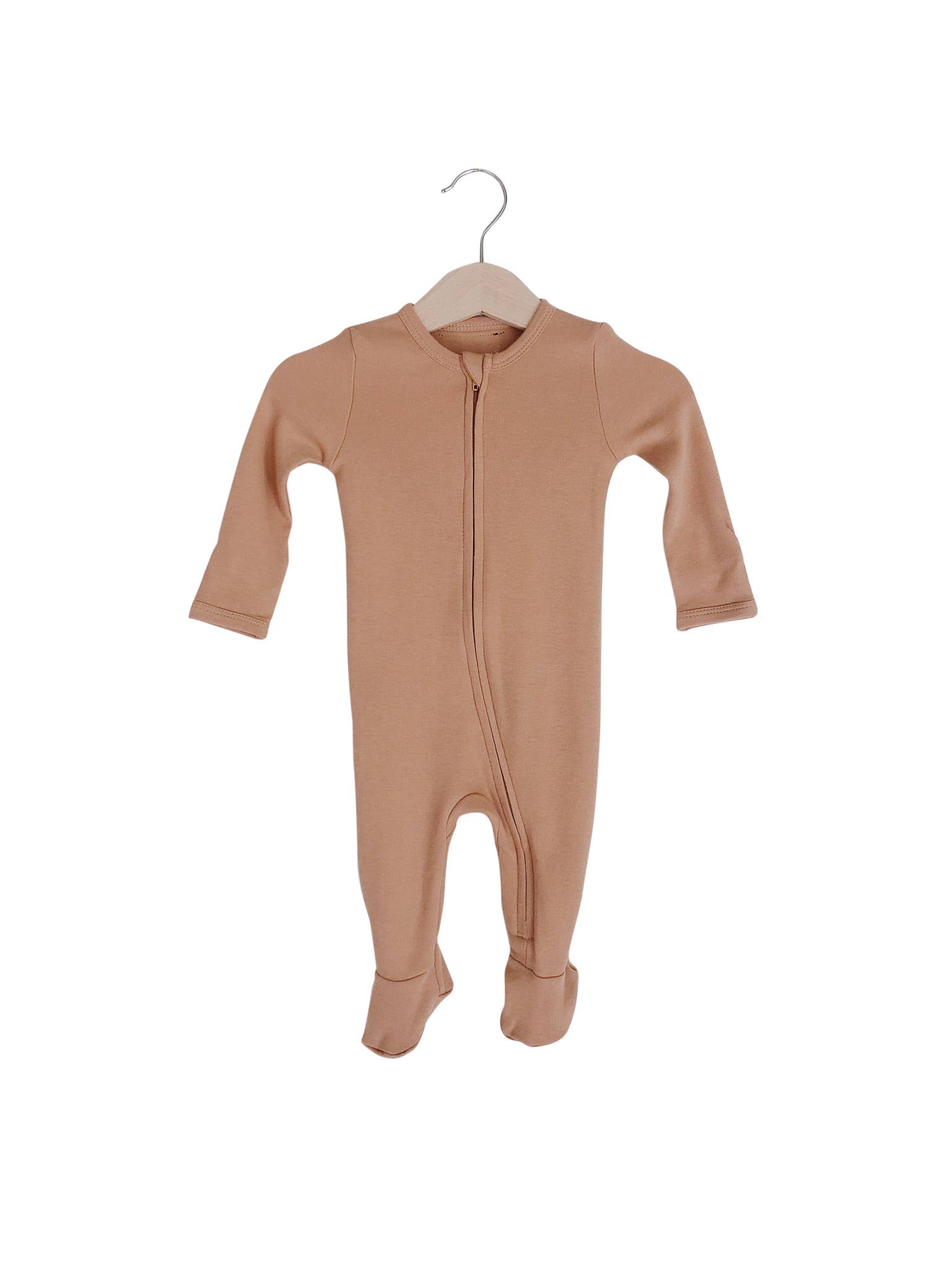Modern Burlap - Wholesale Jumpsuit - Baby - Solid Color Organic Zip Footies4