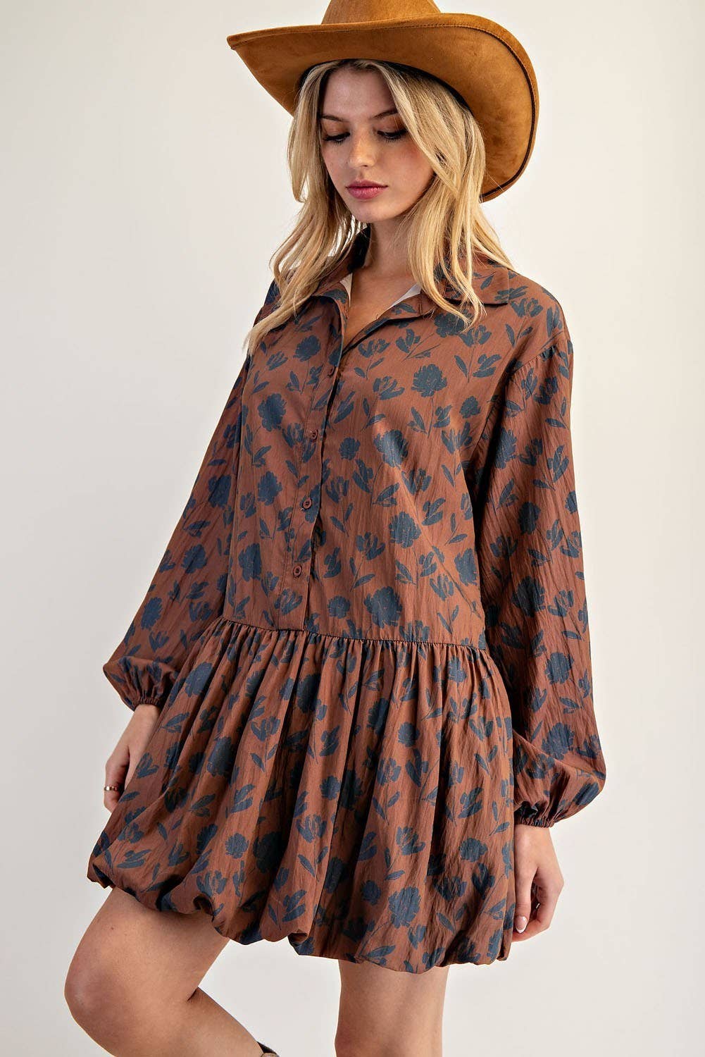 Peace Love Line - Wholesale Dress - Women's - PL8367 - FLORAL PRINT MINI DRESS3