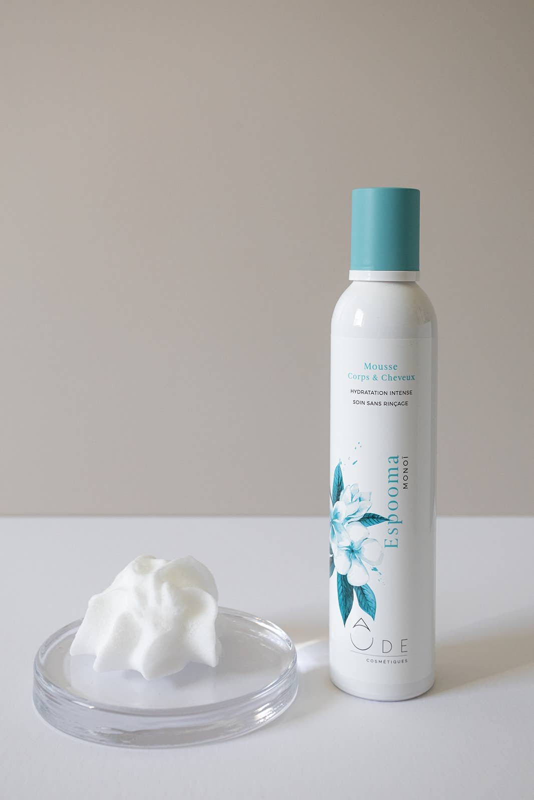 ODE COSMETIQUES - Vente Après-shampoings sans rinçage - ESPOOMA Mousse Soin Corps & Cheveux Monoi1