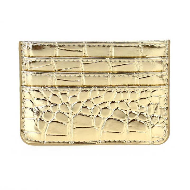 MiMi Wholesale - Wholesale Card Holder - Women's - Tiara Crocodile Skin Slim Women's Card Holder/Wallet1