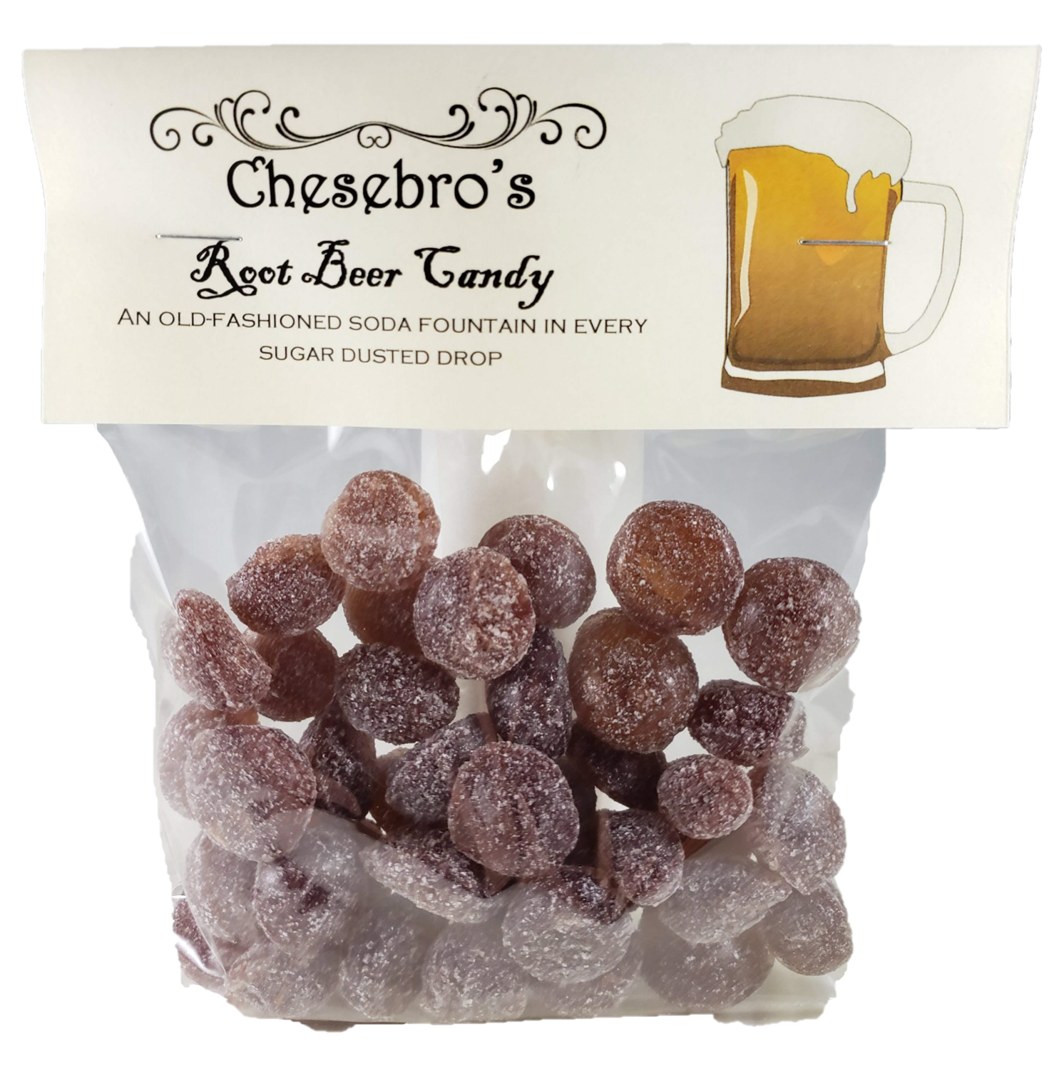 Chesebro's Handmade Confections and Candy - Wholesale Hard Candy - Root Beer Hard Candy Drops, 4.5 oz.1