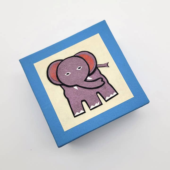 Eclectic Woodchuck - Vendita all'ingrosso Scatole decorative - Scatola in cartapesta a forma di elefante1