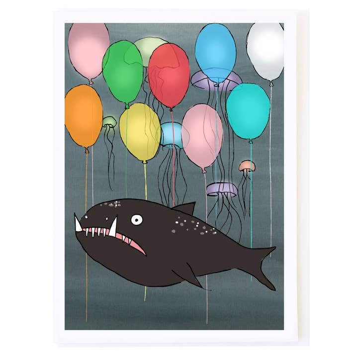 Fish and Balloons for wholesale by mollyOcards