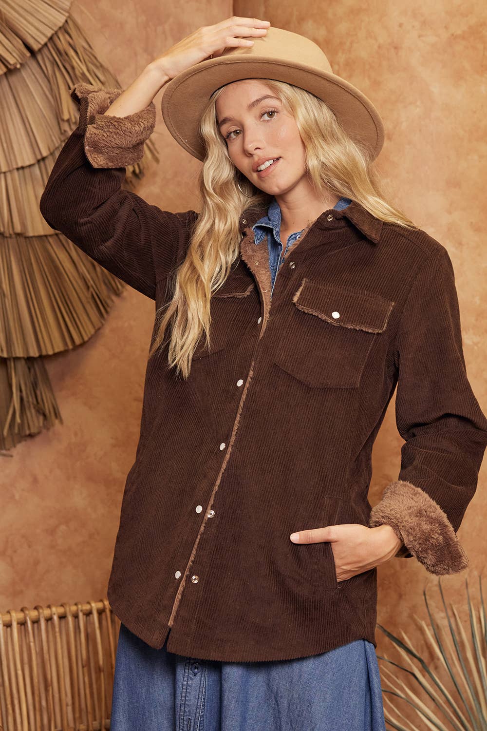 Bluivy - Wholesale Jacket - Women's - CORDUROY SHERPA-LINED JACKET29