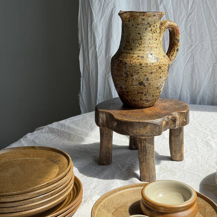 Office Objets - Wholesale Jug - Large speckled stoneware pitcher, YB brand underneath H245